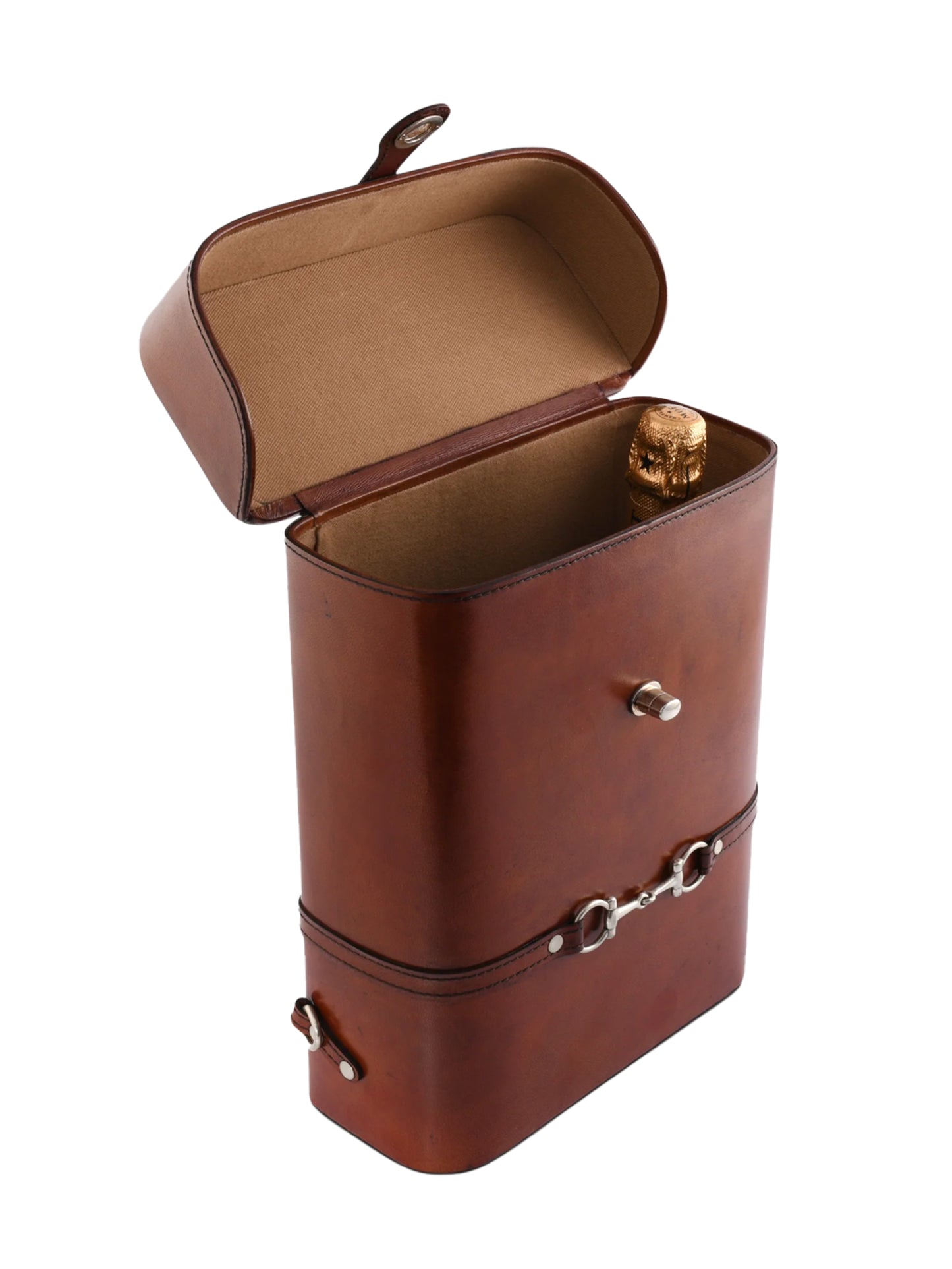 Leather Equestrian Wine Tote Weston Table