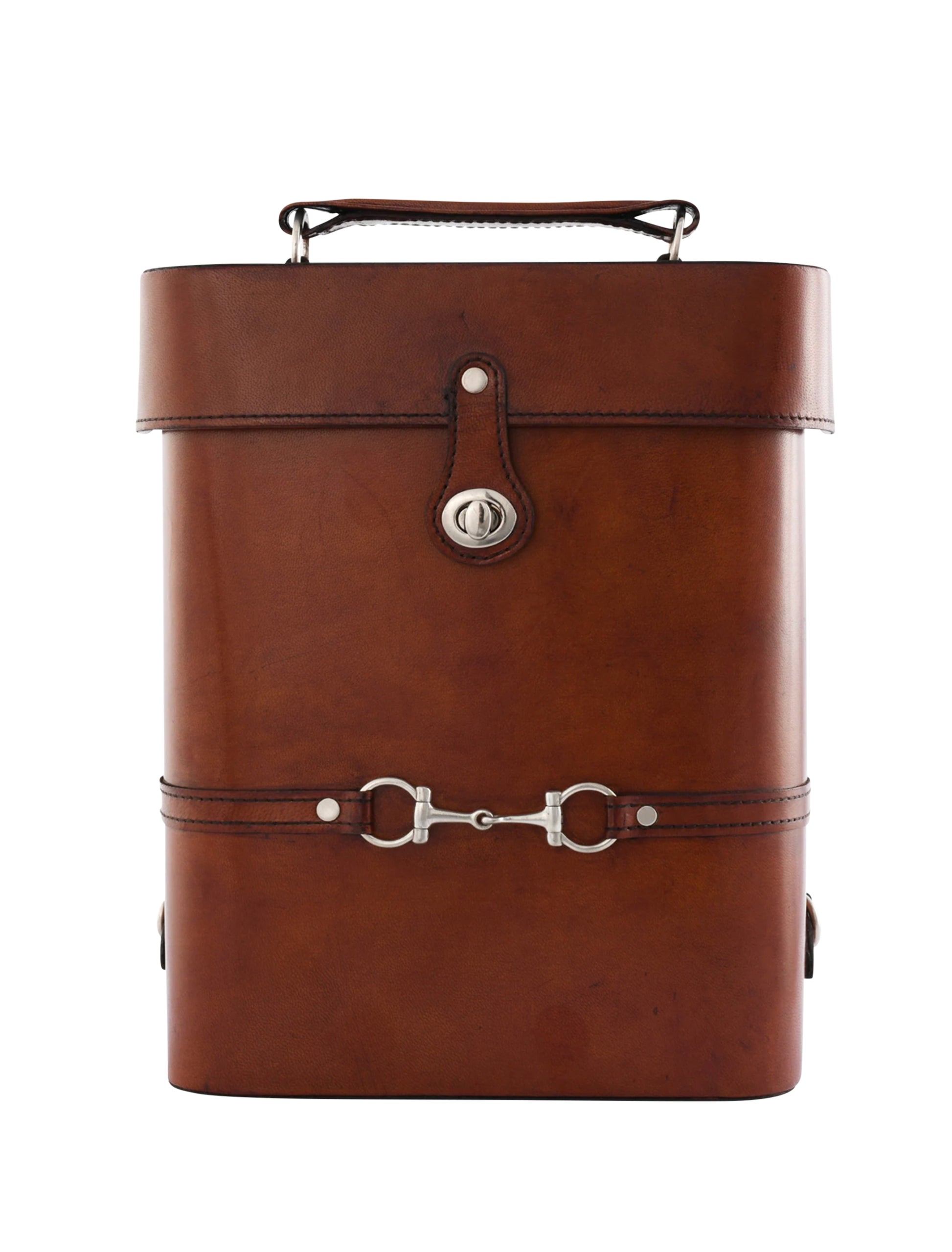 Leather Equestrian Wine Tote Weston Table