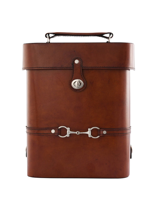 Leather Equestrian Wine Tote Weston Table