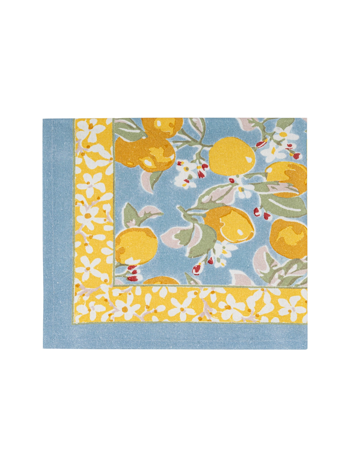 Lemon Yellow and Blue Napkin Weston Table