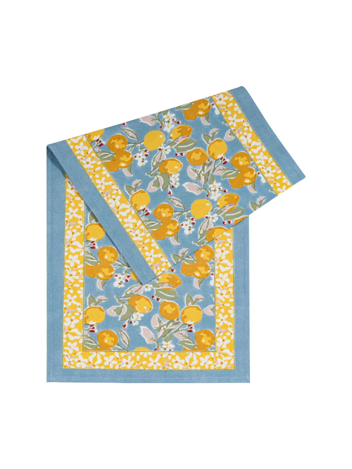Lemon Yellow and Blue Table Runner Weston Table