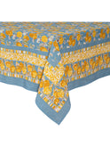Lemon Yellow and Blue Tablecloth Weston Table