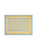 Lemon Yellow and Blue Tablecloth Weston Table
