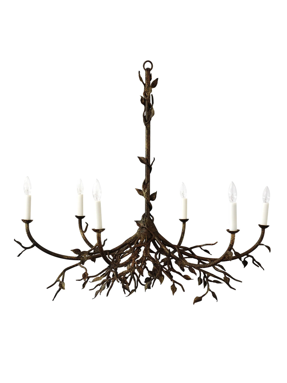 Lennox Branching Chandelier Gold Rubbed Black Weston Table