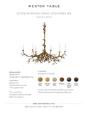 Lennox Branching Chandelier Aged Gold Weston Table