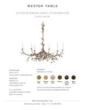 Lennox Branching Chandelier Aged Silver Weston Table