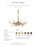 Lennox Branching Chandelier Brilliant Gold Weston Table