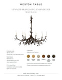 Lennox Branching Chandelier Warm Black Weston Table