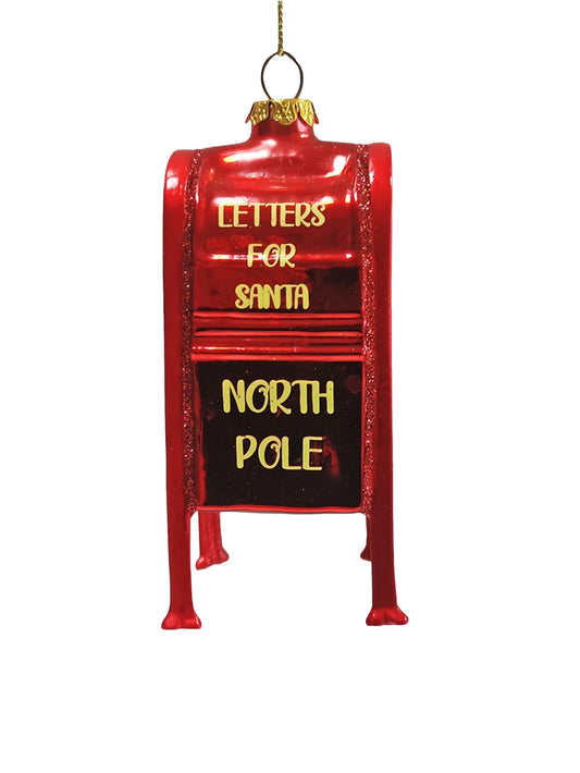  Letters For Santa Mailbox Glass  Ornament Weston Table