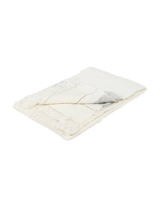 Libeco Belgian Throw Oyster Stripe Weston Table