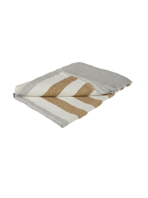  Libeco Belgian Towel Ash Stripe Weston Table 