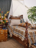 Libeco Highland Stripe Pillow Smoke Weston Table