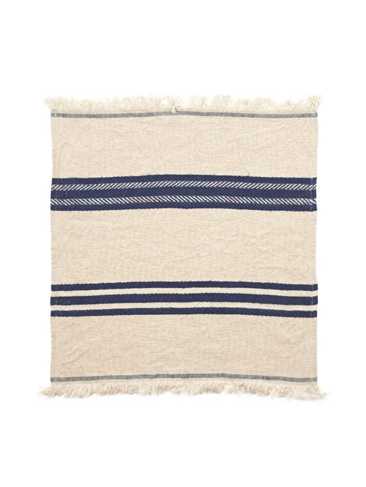 Libeco Indigo Stripe Linen Napkins Weston Table