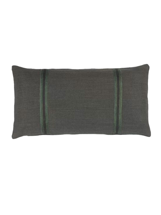 Libeco Leo Pillow Racing Green Stripe Square Weston Table