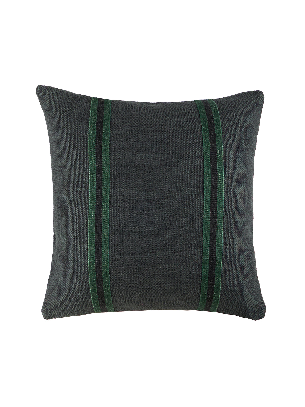 Libeco Leo Pillow Racing Green Stripe Square Weston Table