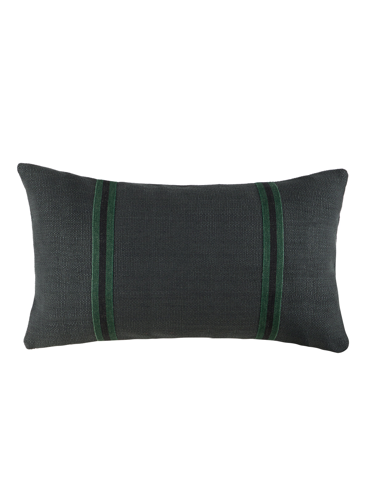 Libeco Leo Pillow Racing Green Stripe Lumbar Weston Table