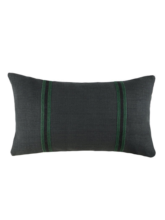 Libeco Leo Pillow Racing Green Stripe Square Weston Table