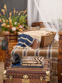 Libeco Marina Stripe Linen Throw Weston Table