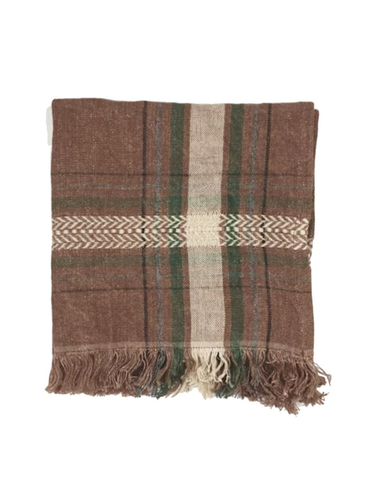 Libeco Rowan Check Linen Napkins Weston Table