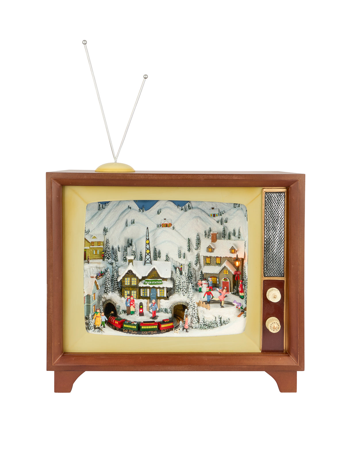 Lighted Musical TV with Train Weston Table