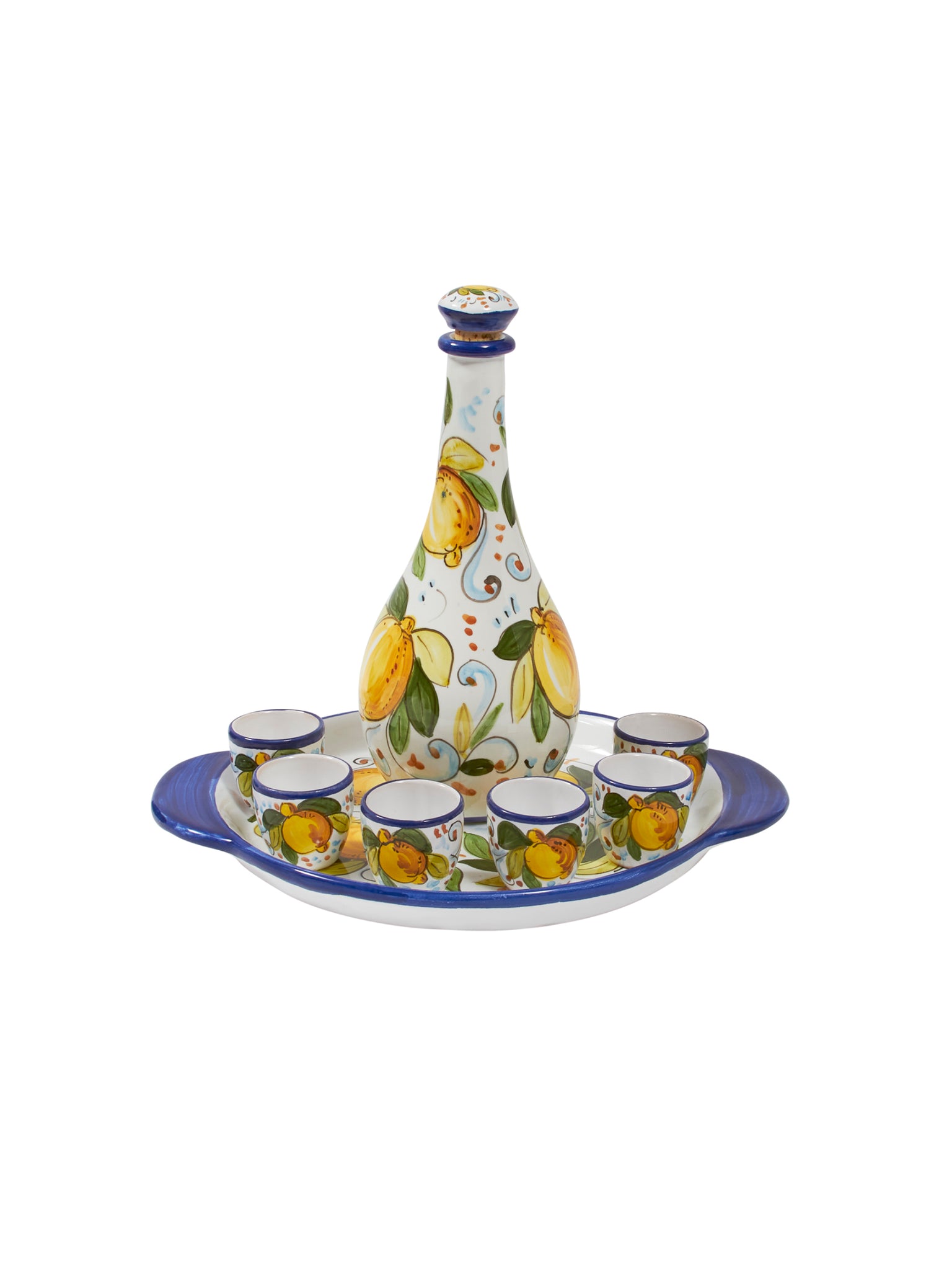 Limoncello Hand Painted Drinking Set Style One Weston Table