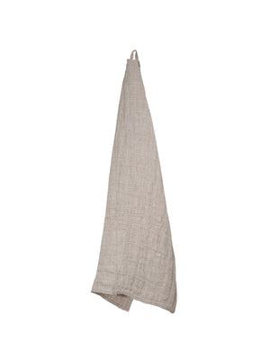  Natural and White Linen Wave Kitchen Towel Weston Table 