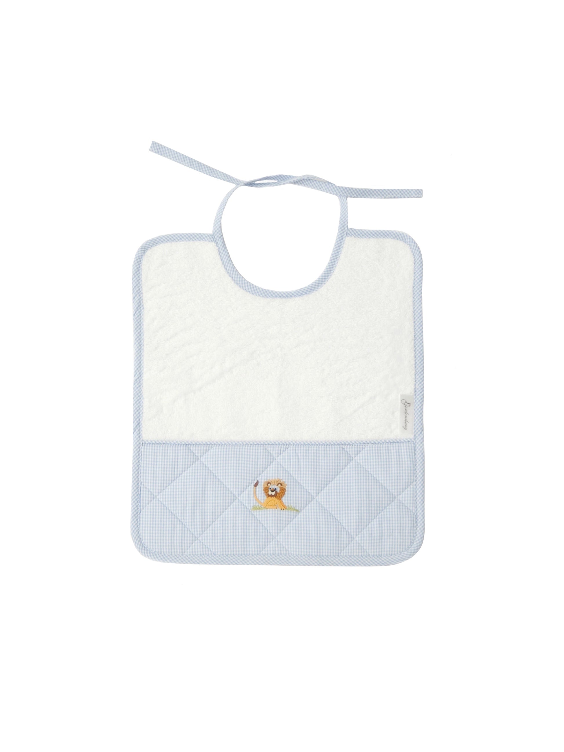 Lion Embroidered Terry Bib Weston Table