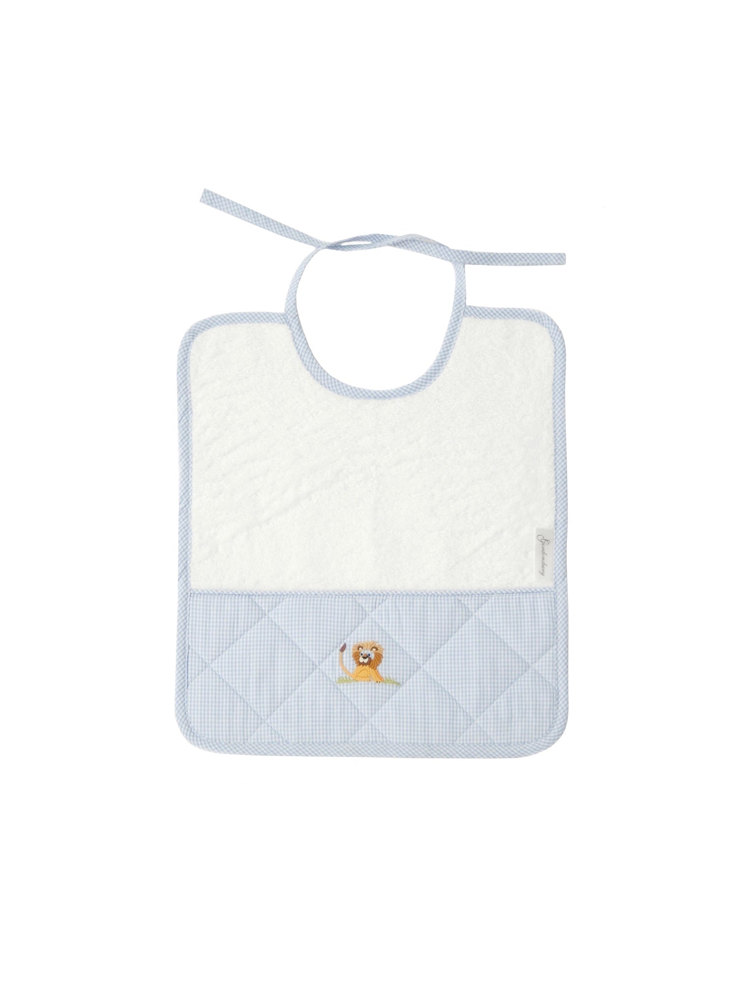 Lion Embroidered Terry Bib Weston Table