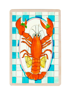  Lobster Dinner Wooden Postcard Weston Table 