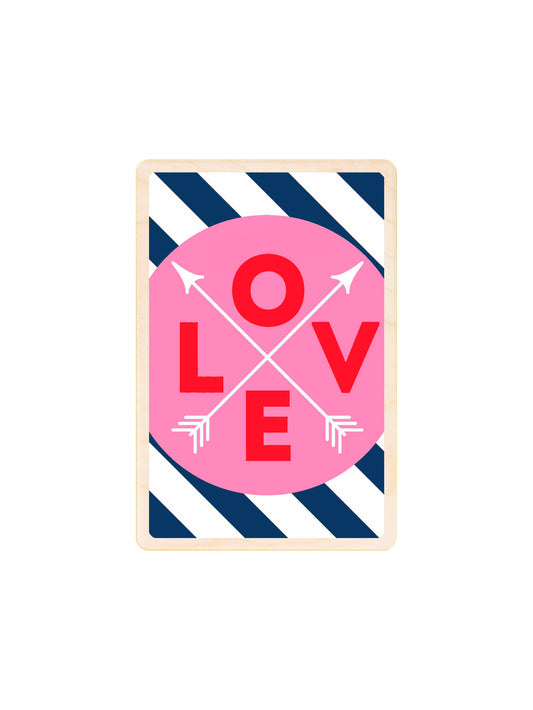 Love & Arrows Wooden Postcard Weston Table