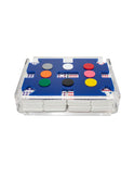 Luxe Mexican Train Dominoes Set Blue Weston Table