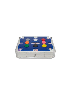  Luxe Mexican Train Dominoes Set Blue Weston Table 