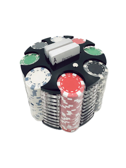 Luxe Poker Chips and Cards Display Weston Table