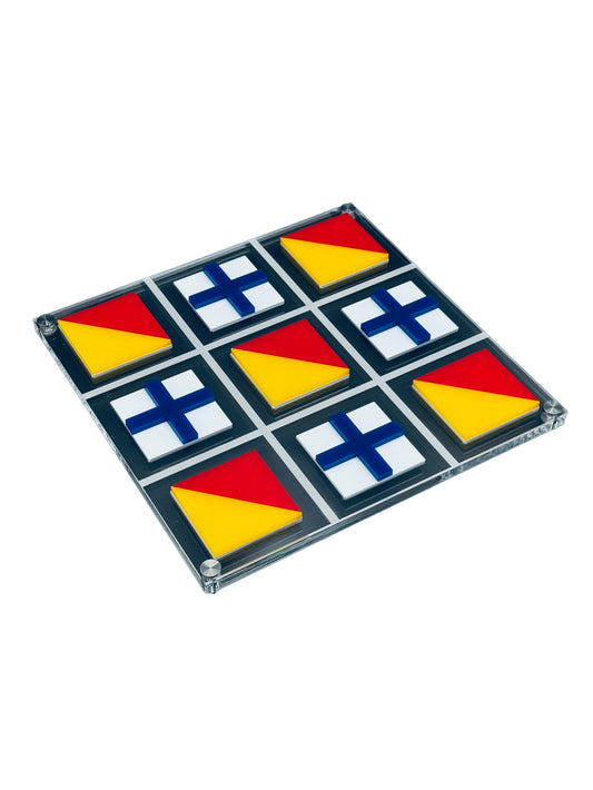 Luxe Sailing Flags Tic-Tac-Toe Weston Table