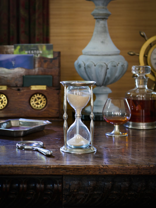 MATCH Pewter Ancient Coin Hourglass Weston Table