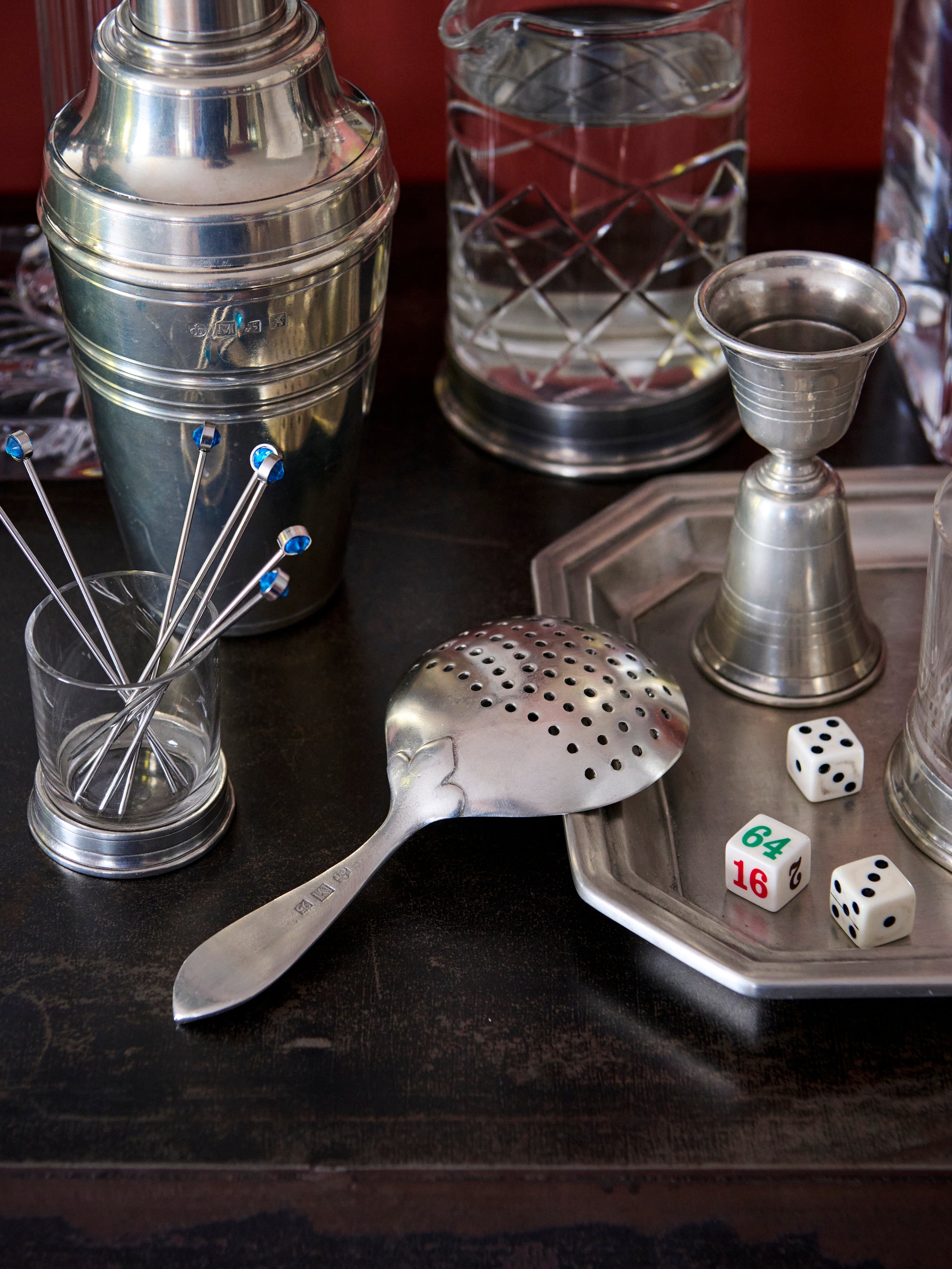 MATCH Pewter Cocktail Strainer Weston Table