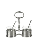 MATCH Pewter Condiment Cellar Caddy with Spoons Weston Table