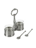 MATCH Pewter Condiment Cellar Caddy with Spoons Weston Table