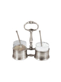MATCH Pewter Condiment Cellar Caddy with Spoons Weston Table