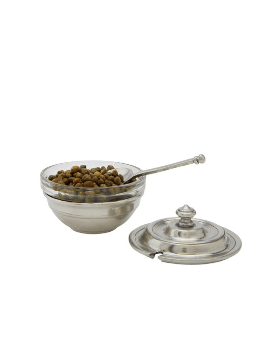 MATCH Pewter Condiment Uno Set with Lid & Spoon Weston Table SP