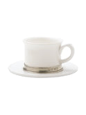 MATCH Pewter Convivio Cappuccino Cup with Saucer Weston Table