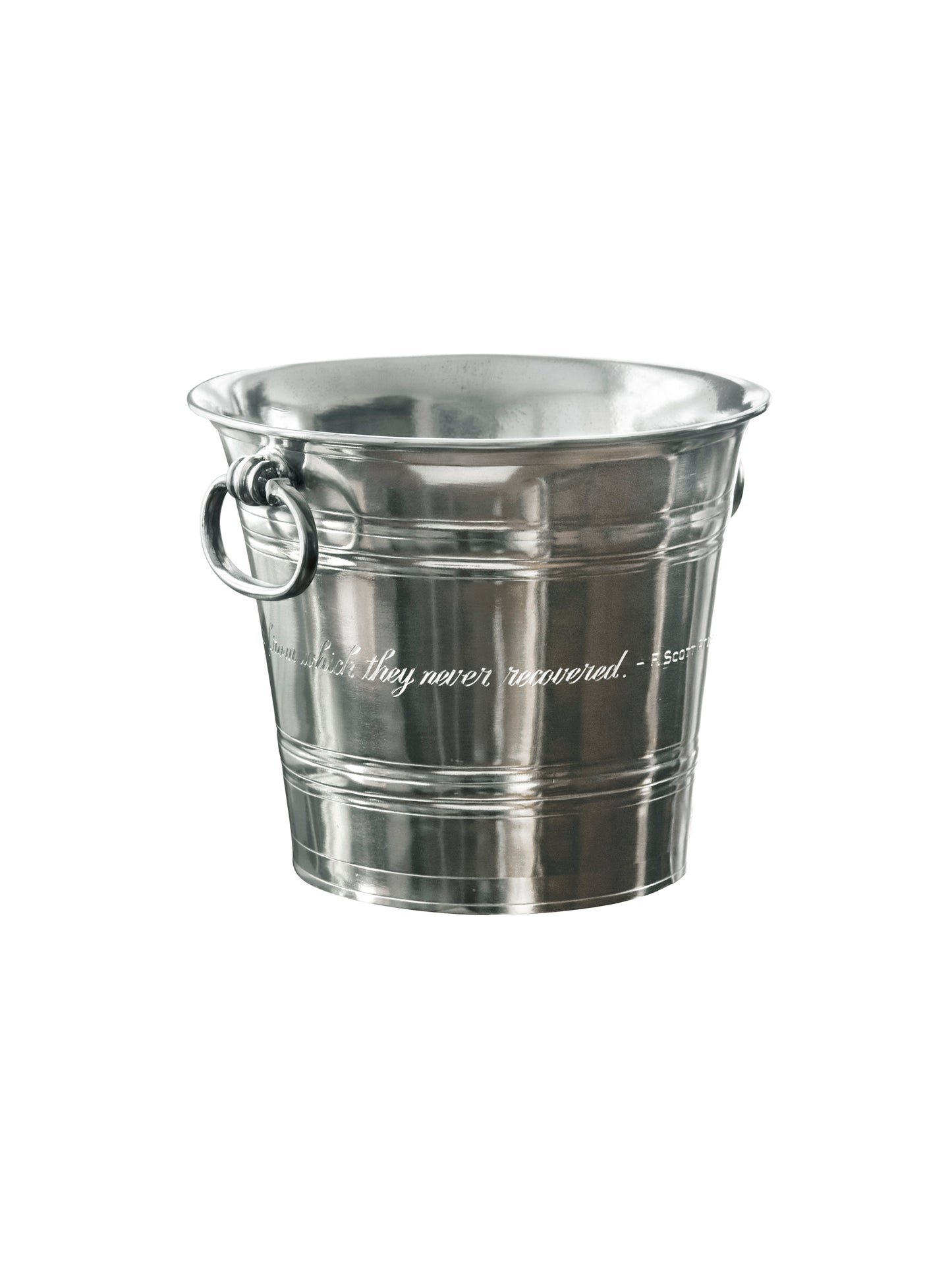 MATCH Pewter F. Scott Fitzgerald Quote Custom Engraved Champagne Bucket Weston Table