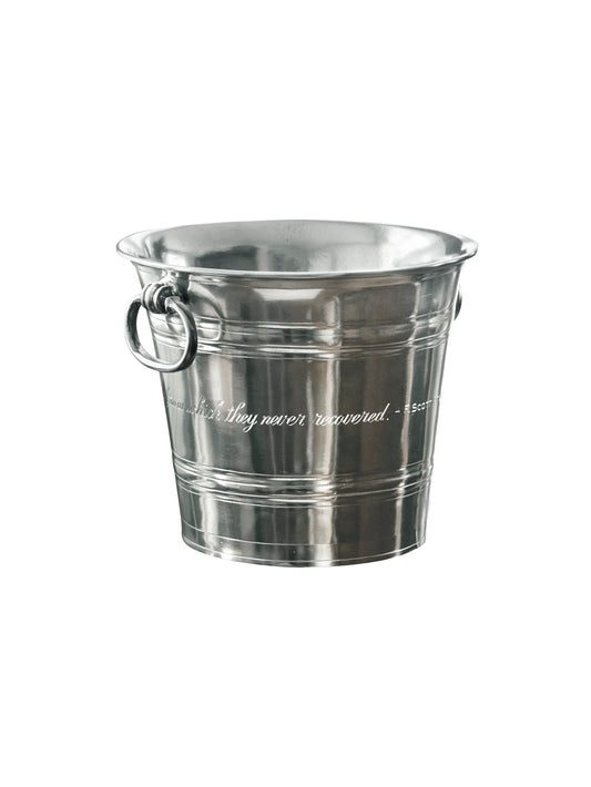 MATCH Pewter F. Scott Fitzgerald Quote  Engraved Champagne Bucket Weston Table