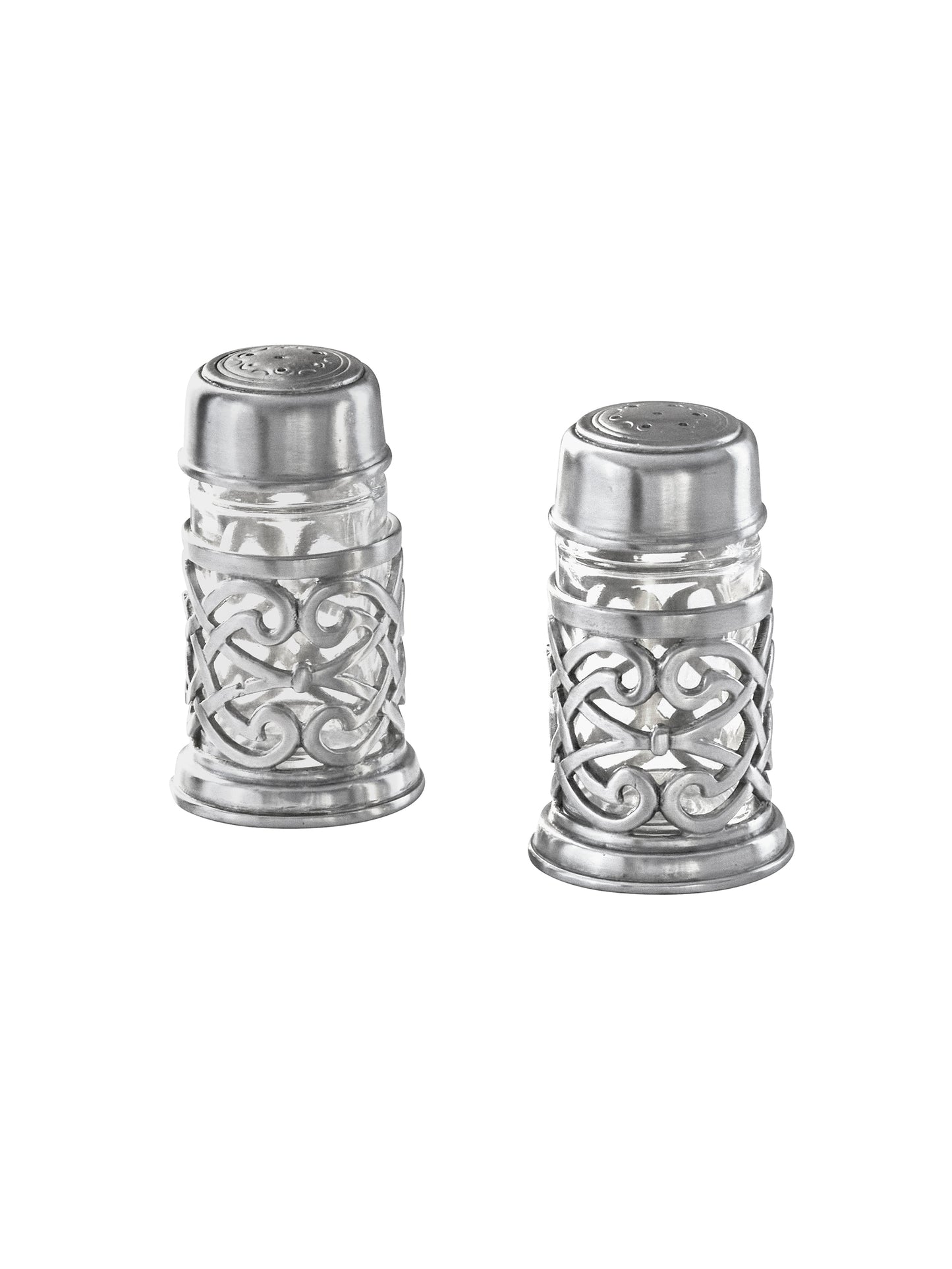 MATCH Pewter Cutwork Salt and Pepper Shaker Set Weston Table