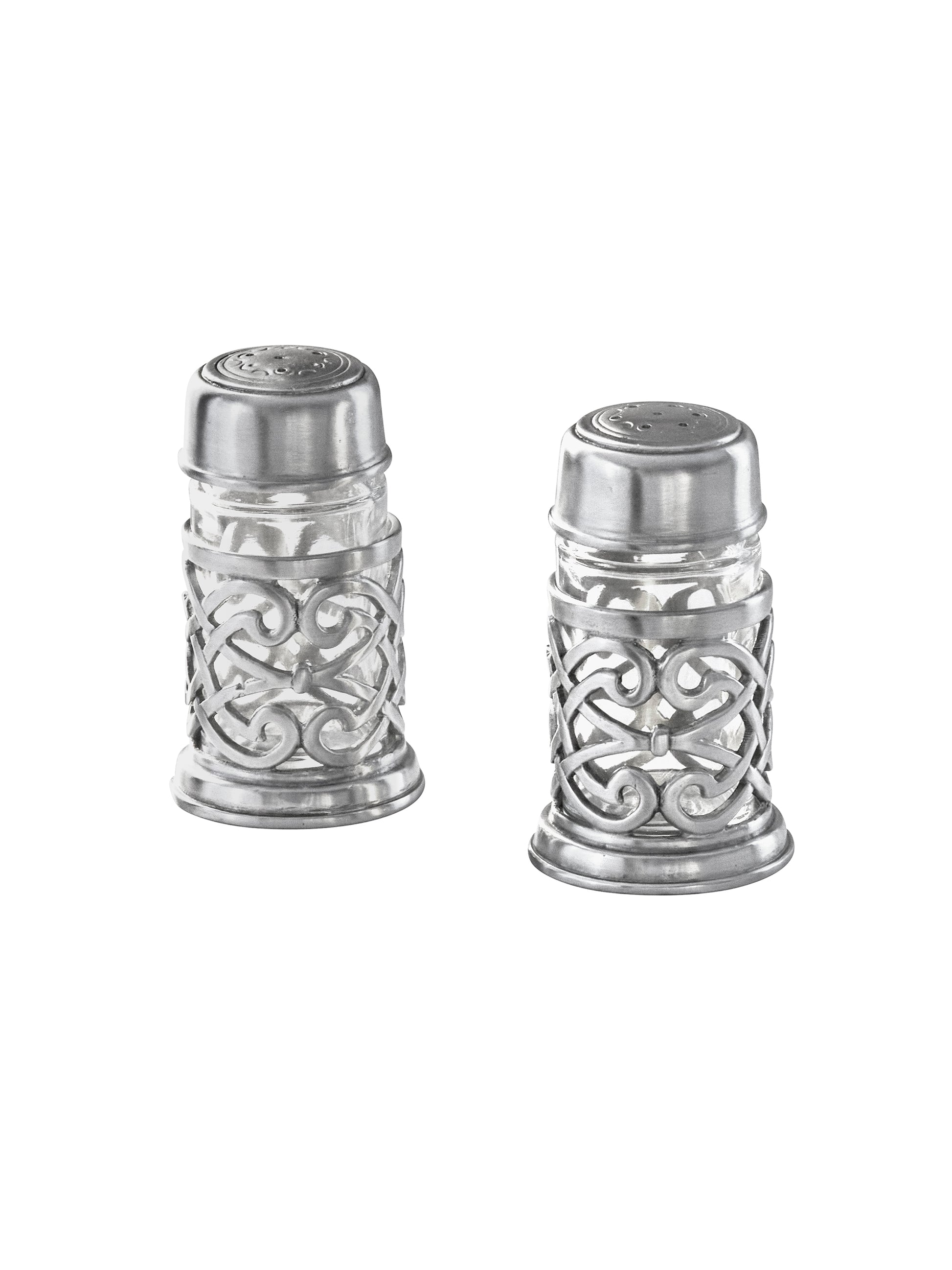 MATCH Pewter Cutwork Salt and Pepper Shaker Set Weston Table
