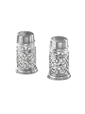  MATCH Pewter Cutwork Salt and Pepper Shaker Set Weston Table 