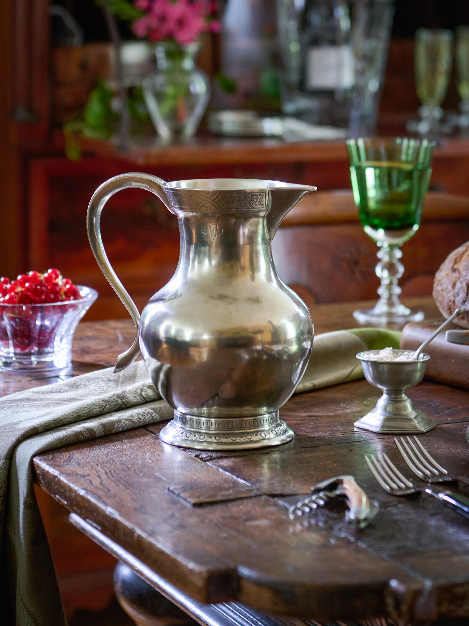 MATCH Pewter Engraved Pitcher Weston Table