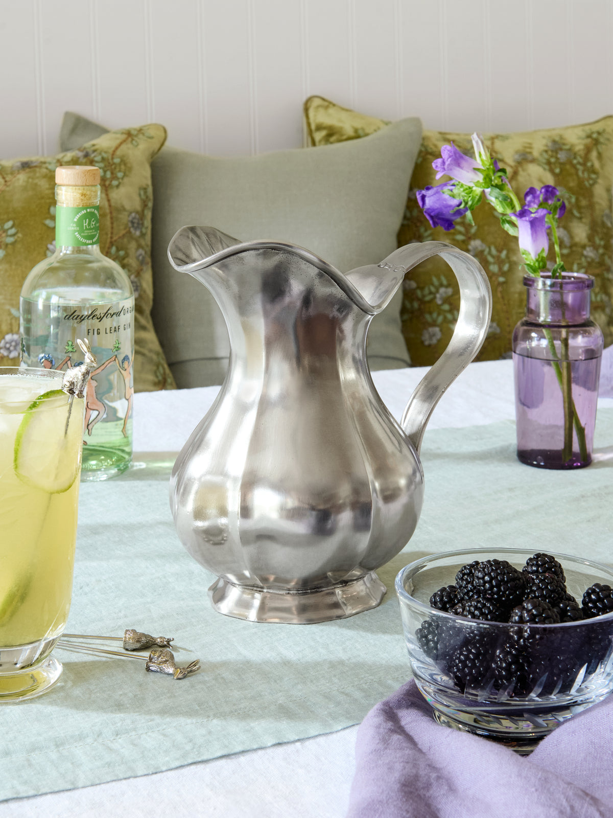 MATCH Pewter Fluted Pitcher Weston Table