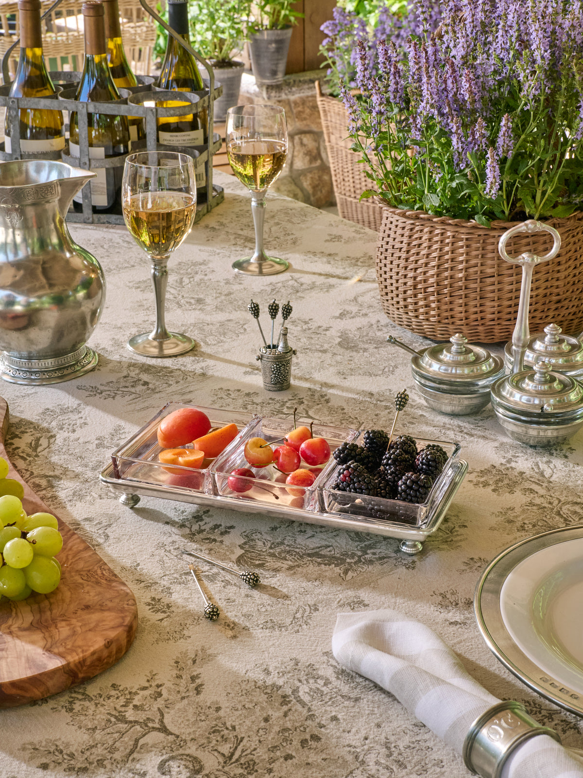 MATCH Pewter Footed Crudite Tray Weston Table