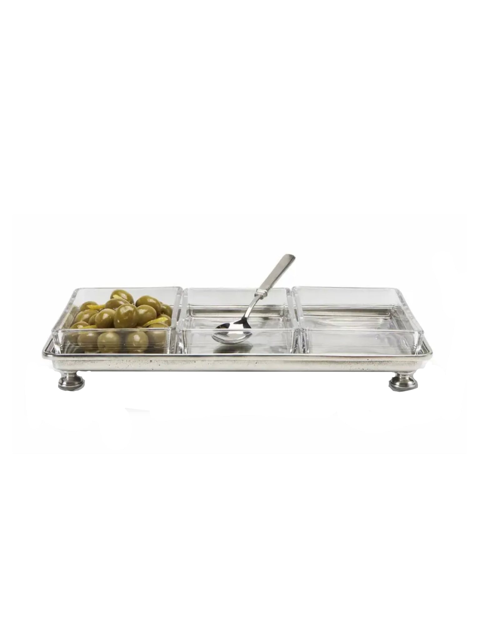 MATCH Pewter Footed Crudite Tray Weston Table